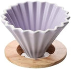Ceramic Hand Brewing Coffee Filter Cup Reusable Filters Maker Funnel Dripper Cake Accessories(Purple) by Unknown