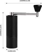 TIMEMORE C3S Pro Manual Coffee Grinder with Stainless Steel Conical Burr, All-Metal Body, Adjustable Setting for Espresso/Pour Over/French Press, Capacity 25g, Compact Foldable Hand Grinder, Black - Image 6