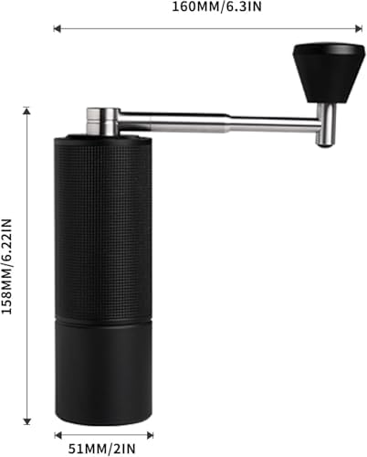 TIMEMORE C3S Pro Manual Coffee Grinder with Stainless Steel Conical Burr, All-Metal Body, Adjustable Setting for Espresso/Pour Over/French Press, Capacity 25g, Compact Foldable Hand Grinder, Black - Image 6