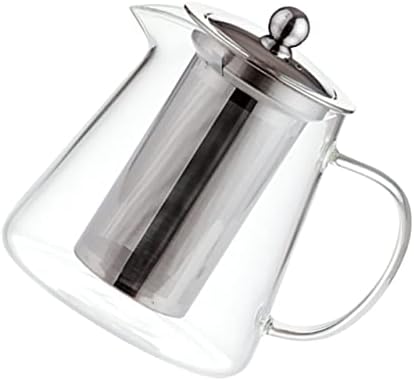 Glass Flower Teapot Stainless Steel Kettle Japanese Tea Pots Dispensing Stainless Steel Tea Infuser Glass Teapot for Stovetop Infuser Teapot Floral Tea Strainer Tea Filte,Transport-13X9X8.5CM by Unknown