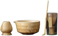 1-8PCS Glaze Matcha TeaSet With Strainer Spoon Bowl Reusable Whisk Holder Set(4PCS-YE) by Unknown