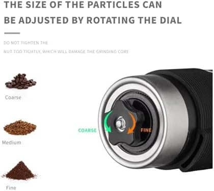 Manual Coffee Grinder Multifuntional Stainless Steel Coffee Bean Hand Crank Coffee Grinder Portable for Camping Office Use(White) - Image 2