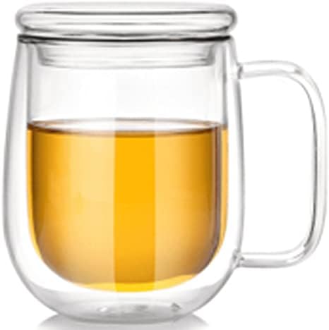 Double Wall Glass Coffee Cup, Insulated Tea, Café, Milk Mug (2-piece pack) (250ml, Lavender) - Image 3