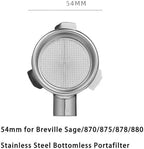 54MM 3ears Bottomless Portafilter Suitable for /870/875/878/880 Stainless Steel Coffee Modified Handle Filter Tool(Brown,M) - Image 3