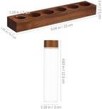 Milisten Glass Coffee Bean Storage Tubes Set with Airtight Seal and Wooden Stand, Single Dose Glass Canisters for Coffee Bean Preservation and Display, Suitable for Home Kitchen - Image 7
