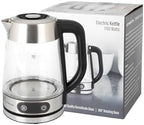 Epsilon 1.8L Glass Electric Kettle – Hot Water Tea Kettle with Borosilicate Glass & Stainless Steel, Auto Shut-Off, Fast Boil 1100W Electric Teapot, BPA-Free, Cool Touch Base by Epsilon