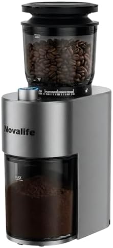 Coffee Grinder, Electric Coffee Bean Grinder with Anti-Static Design, 38 Settings Burr Grinder, 60S Timer, Espresso Grinder Compact & Quiet for Home Use, Easy Clean & Memory Function by Novalifeinyourkitchen%EF%BC%81