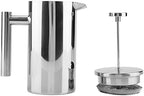 Haofy French Press 800ml Stainless Steel Double Wall Insulated Coffee Maker for Home Kitchen Office Cafe Precision Filter Rich Flavor Extraction with 2 4 Servings Heat Retention (800ML) - Image 5