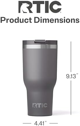 RTIC 40oz Essential Tumbler with Lid, Ceramic Lined, Graphite - Image 4
