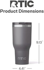 RTIC 40oz Essential Tumbler with Lid, Ceramic Lined, Graphite - Image 4