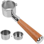 Coffee Machine Handle,Compatible For Delonghi, Compatible For Breville, Bottomless Portafilter Wooden Handle 51/54/58mm(Delonghi For EC9XXX) by Unknown