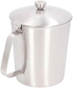 304 Stainless Steel Measuring Cup with Lid, Milk Frothing Pitcher for Art, Large Capacity Coffee Milk Cup with Markings, Steaming Pitcher for Home and Use - Image 7
