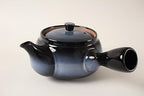 Mino ware Japanese Pottery Teapot Kyusu Aurora Snowy Night Navy with Infuser made in Japan (Japan Import) SYK002 (Navy) - Image 6