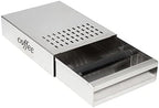 Restaurantware Restpresso 13.5 x 9.75 x 3.75 Inch Espresso Knock Box 1 Vented Coffee Knock Box - Detachable Drawer Silicone Knock Bar Silver Stainless Steel Coffee Grounds Knock Box Durable by Restaurantware