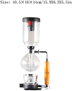 JITEM Cafetera Syphon Coffee Maker Manual Retro Vacuum Glass Siphon Pot Percolators 3 Cups Glass Tabletop Siphon Coffee Maker for Coffee or Tea - Image 2