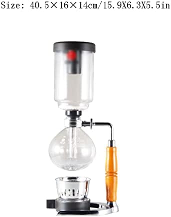 JITEM Cafetera Syphon Coffee Maker Manual Retro Vacuum Glass Siphon Pot Percolators 3 Cups Glass Tabletop Siphon Coffee Maker for Coffee or Tea - Image 2