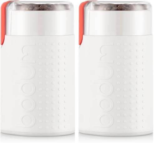 Bodum Bistro Electric Blade Coffee Grinder, White, 2.1 oz (Pack of 2) by Bodum