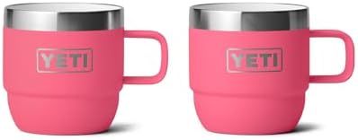 YETI Rambler 6 oz Stackable Mug, Stainless Steel, Vacuum Insulated Espresso/Coffee Mug, 2 Pack by YETI