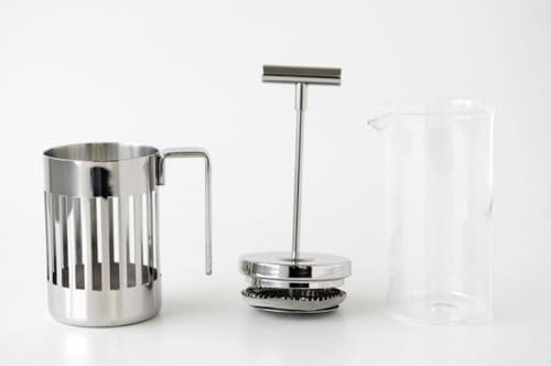 Alessi 9094/8 - Design Press Filter Coffee Maker, 18/10 Stainless Steel, Mirror Polished and Glass, 8 Cups - Image 3