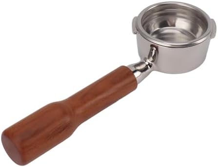58mm Bottomless Portafilter with 2 Ears Solid Wood Handle Coffee Portafilter For GAGGIA For For Beech Color, Multifunctional Accessory For Home Use (Style 1) - Image 2