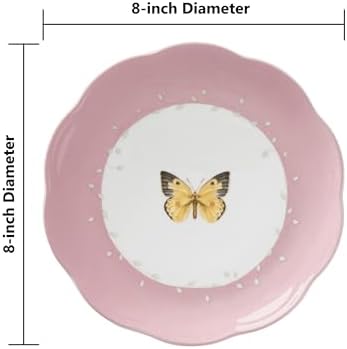 Lenox Butterfly Meadow Porcelain Dessert Plates, 8 Inch, Set of 4 - Image 2