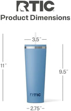 RTIC 28oz Everyday Tumbler, Insulated, Ceramic Lined, Denim - Image 5