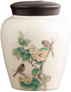 Tea Tin Home Decor Crafts Loose Leaf Tea Storage Jar Ceramic Box Guest Vintage Chinese Sugar Tea Storage(Large) by Unknown