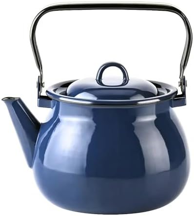 Vintage Enamel Kettle, Tea Pot Stovetop for Hot Water Fast to Boil, Teapot for Stovetop, Hot Water Kettle Teapot (Valentine Vintage 3.5L) by STP-Goods