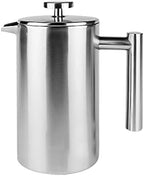 Stainless Steel French Press Coffee Maker with Double Insulated Walls - Hot Coffee for Longer - 1L Capacity - Great for Home or Camping - 350ml - Image 4