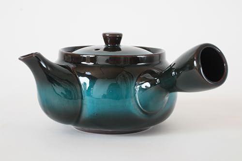 Mino ware Japanese Pottery Teapot Kyusu Aurora Ever Green with Infuser made in Japan (Japan Import) SYK005 (Ever Green) - Image 2