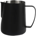 AIRFLOW Milk Frothing Jug Stainless Steel 400/600ml Pitcher Small Round Mouth Coffee Cups Latte Barista Kitchen Accessorie(600ml Black) by Unknown