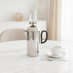 Coffee Pouring Kettle Stainless Steel Coffee Pot Carafe Pitcher Teapot With Internal Rustproof Build Polished Secure Lid Compact Design suitable for home minimalist style - Image 2