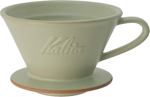 Carita Coffee Dripper Mino Ware High Heat Retention Pottery For 2-4 People, DACHI & Kalita Pistachio #02109 Wave Series, Made in Japan, Drip Equipment, For 2 People, For 4 Cups, Porcelain, Stylish, by Kalita