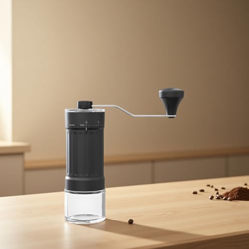 Manual Coffee Grinder with 40 Adjustable Settings, Ceramic Burr Mill, Hand Crank Coffee Bean Grinder, Portable French Press Grinder for Pour Over, Drip, Espresso, Lightweight 13.6 oz / 385 g - Image 5