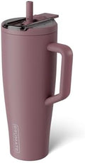 BrüMate Era Flip 40oz Tumbler with 100% Leakproof Covered Straw Lid | Hygienic Covered Straw | Insulated Stainless Steel Water Bottle with Handle | Cup Holder Friendly | BPA-Free (Rose Taupe) by Br%C3%BCMate