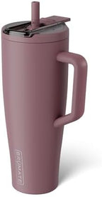 BrüMate Era Flip 40oz Tumbler with 100% Leakproof Covered Straw Lid | Hygienic Covered Straw | Insulated Stainless Steel Water Bottle with Handle | Cup Holder Friendly | BPA-Free (Rose Taupe) by Br%C3%BCMate
