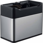 Electric Automatic Portafilter Cleaner, Espresso Coffee Puck Knock Box with Scrapers and Brush Head, Portable Coffee Ground Cleaning Tool for Home Cafe Coffee Bar Use(Silver) by Unknown