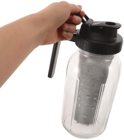 ibasenice 1 Set Cold Brew Coffee Maker Glass, 64oz Mason Jar Pitcher W/ - Image 7
