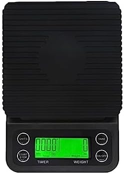 High Precision LCD Electronic Scales 3kg/0.1g 5kg/0.1g Drip Coffee Scale with Timer Portable Electronic Digital Kitchen Scale(Black 3kg 0.1g) by Unknown