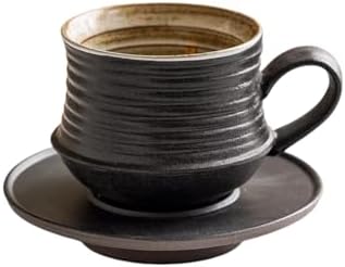 6.8oz 210ml Ceramic Mug Saucer Set Home Wabi Sabi by Miasexauisitegiftsshowcase