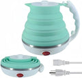 Travel Kettle, Portable Electric Kettle, Collapsible Tea Kettle Travel, Hot Water Boiler Electric, Food Grade Silicone, Auto Shut off and Keep Warm, 110V 555ml Green by Unknown