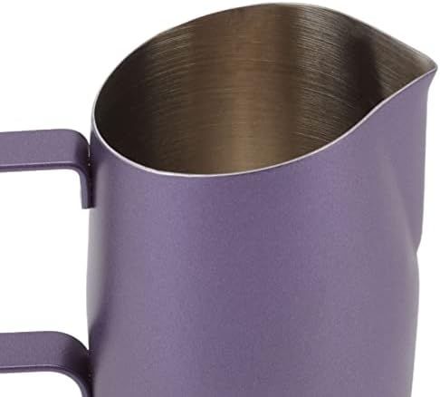 Milk Frother Cup Stainless Steel Professional Milk Frothing Pitcher for Coffee Shop Purple, 1 X Frother Cup (450ML) - Image 2