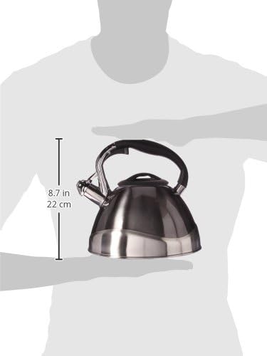 Creative Home Crescendo Whistling Tea Kettle, 3.1-Quart, Metallic Smoke - Image 6