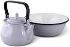 Vintage Enamel Kettle, Tea Pot Stovetop for Hot Water Fast to Boil, Teapot for Stovetop, Hot Water Kettle Teapot (Ash Gray (2.5 L)) - Image 3