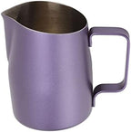 Purple Stainless Steel Milk Frother Cup, Professional Milk Frothing Pitcher for Coffee Shop, Easy to Grip and Pour, Simple Design with Drip Unfettered Spout, Rustproof and sturdy (600ML) - Image 6