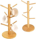 Naapesi Tree Cup Holder with 6 Hooks, Bamboo Cup Holder, Bamboo Brezel Holder, Space-Saving Coffee Cup Holder, Natural Smooth Without Burrs, Perfect for Parties and Kitchen by Naapesi