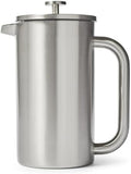 Sur La Table Double-Wall Stainless Steel French Press, 8 Cup, Silver by Unknown