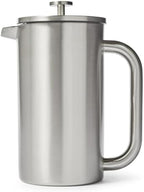 Sur La Table Double-Wall Stainless Steel French Press, 8 Cup, Silver by Unknown