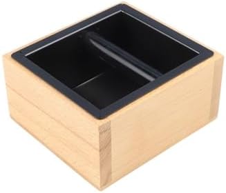 Wooden Coffee Knock Box Detachable for espresso Grounds Bin Wooden by Unknown