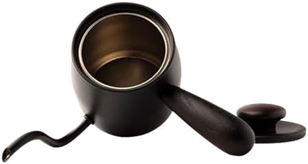 304 Stainless Steel Gooseneck Kettle, Elegant Coffee Pot with Lid for Precision Pouring, Ideal for Tea and Coffee Lovers (Black) - Image 7